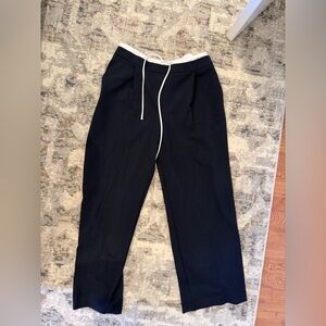Zara navy trousers with draw string